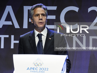 U.S. State Secretary Antony Blinken press conference during the Asia-Pacific Economic Cooperation (APEC) summit at the Queen Sirikit Nationa...