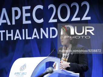 US Trade Representative Katherine Tai press conference during the Asia-Pacific Economic Cooperation (APEC) summit at the Queen Sirikit Natio...