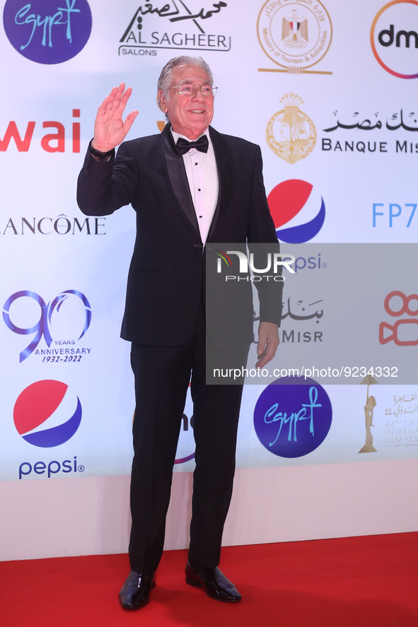  Egyptian actor mostafa fahmy attends the end of the 44th Cairo International Film Festival at Cairo Opera House on November 22, 2022 in Cai...