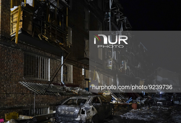 Consequences of the shelling of a residential building in the city of Vyshhorod, Kyiv region, November 23, 2022 