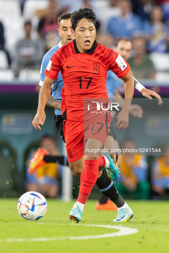Sangho Na  during the World Cup match between Spain v Costa Rica, in Doha, Qatar, on November 23, 2022. 