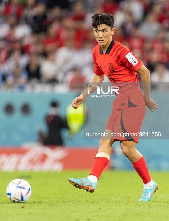 Inbeom Hwang  during the World Cup match between Spain v Costa Rica, in Doha, Qatar, on November 23, 2022. 
