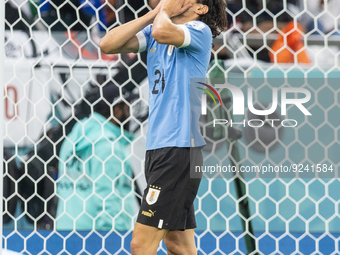 Edinson Cavani  during the World Cup match between Spain v Costa Rica, in Doha, Qatar, on November 23, 2022. (