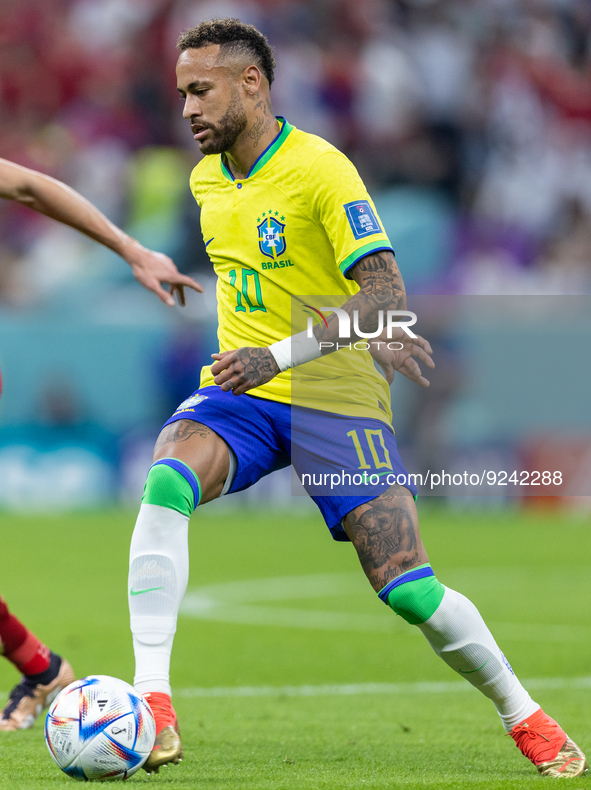 Neymar  during the World Cup match between Brasil v Serbia, in Lusail, Qatar, on November 24, 2022. 