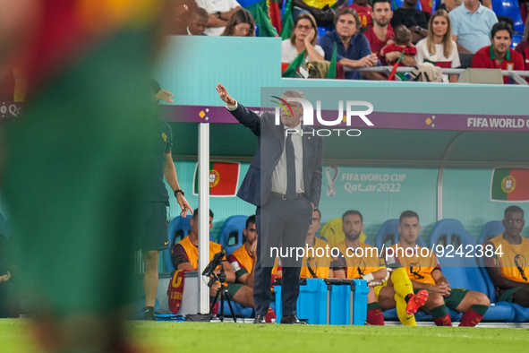 SANTOS Fernando COACH of Portugal team during FIFA World Cup Qatar 2022  Group H football match between Portugal and Ghana at Stadium 974 in...
