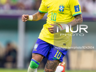 Neymar  during the World Cup match between Brasil v Serbia, in Lusail, Qatar, on November 24, 2022. (