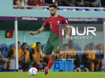 Bruno Fernandes Attacking Midfield of Portugal and Manchester United in action during the FIFA World Cup Qatar 2022 Group H match between Po...
