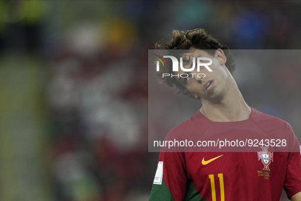 Joao Felix Second Striker of Portugal and Atletico de Madrid during the FIFA World Cup Qatar 2022 Group H match between Portugal and Ghana a...