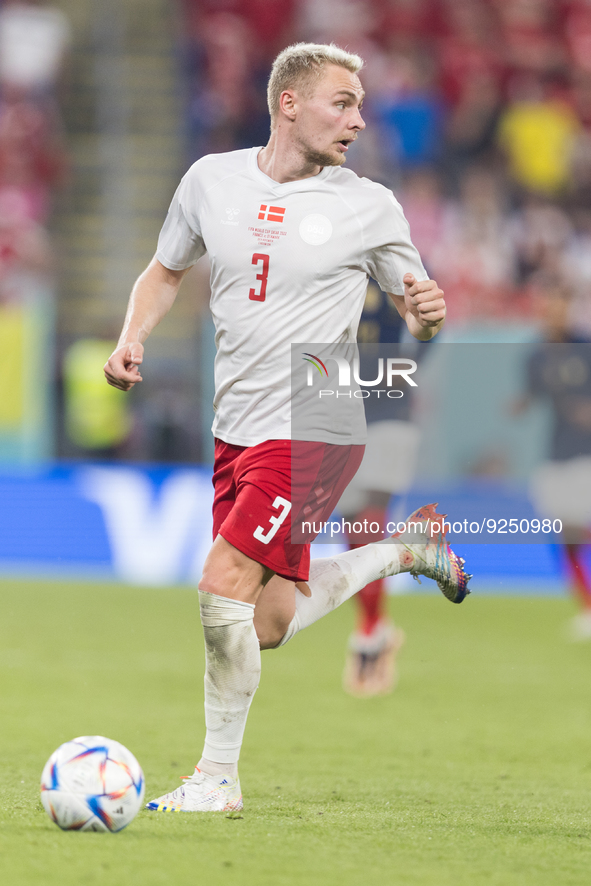 Victor Nelsson  during the World Cup match between France vs Denmark, in Doha, Qatar, on November 26, 2022. 