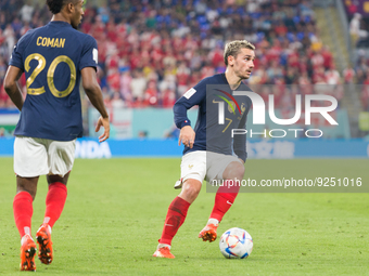 Antoine Griezmann  during the World Cup match between France vs Denmark, in Doha, Qatar, on November 26, 2022. (