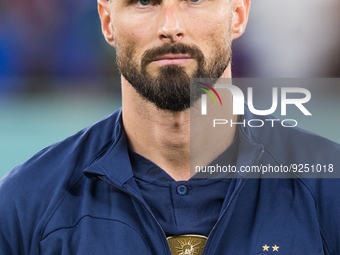 Olivier Giroud  during the World Cup match between France vs Denmark, in Doha, Qatar, on November 26, 2022. (