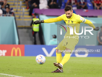 France goalkeeper Hugo Lloris during the FIFA World Cup 2022, Group D football match between France and Denmark on November 26, 2022 at Stad...