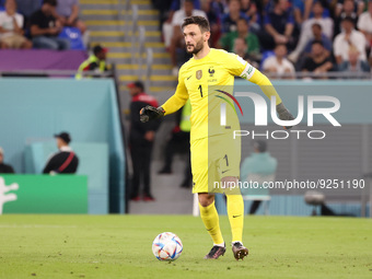 France goalkeeper Hugo Lloris during the FIFA World Cup 2022, Group D football match between France and Denmark on November 26, 2022 at Stad...