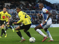 Hartlepool United's Mohamed Sylla in action with Harrogate Town's Kayne Ramsay during the FA Cup Second Round match between Hartlepool Unite...