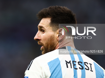 Lionel Messi (ARG) during the World Cup match between Argentina v Mexico , in Doha, Qatar, on November 26, 2022. (