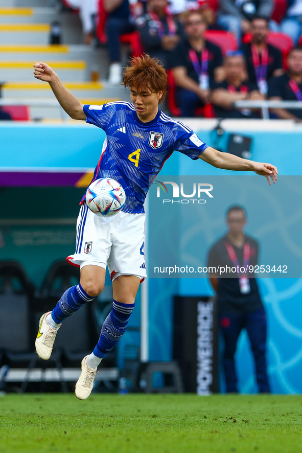 Kou Itakura (JPN) during the World Cup match between Japan v Costa Rica , in Doha, Qatar, on November 27, 2022. 