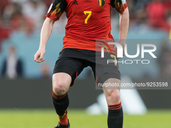 Kevin De Bruyne  during the World Cup match between Belgium vs Morocco, in Doha, Qatar, on November 27, 2022. (