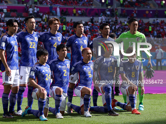 Japan team during the World Cup match between Japan v Costa Rica , in Doha, Qatar, on November 27, 2022. (