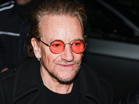 Bono of U2 arrives at Che Tempo Che Fa tv show on November 27, 2022 in Milan, Italy (