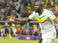 Kalidou Koulibaly , celebration during the World Cup match between Ecuador vs Senegal in Doha, Qatar, on November 29, 2022. (