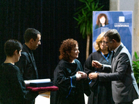 A ceremony awarding the Doctorate Honoris Causa to photographer Nan Goldin at Lusofona University in Porto, Portugal, on November 28, 2022....