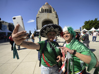 November 30, 2022, Mexico City, Mexico: Mexican fans attend the FIFa Fan Fest at the Revolution Monument to support the Mexican team in the...