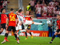 (10) MODRIC Luka of team Croatia trying to score during the FIFA World Cup Qatar 2022 Group F match between Croatia and Belgium at Ahmad Bin...