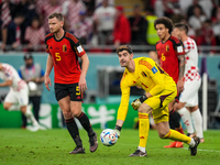 (1) COURTOIS Thibaut goalkeeper of team Belgium during the FIFA World Cup Qatar 2022 Group F match between Croatia and Belgium at Ahmad Bin...