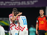(20) GVARDIOL Josko and (10) Luka Modric of team Croatia celebrate after won the match and qualify to round 16 at the FIFA World Cup Qatar 2...