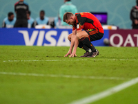(5) VERTONGHEN Jan of Belgium reacts after lose the match at the FIFA World Cup Qatar 2022 Group F match between Croatia and Belgium at Ahma...