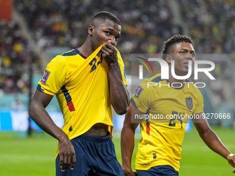 (23) CAICEDO Moises of team Ecuador celebrate after score first goal for his team during the FIFA World Cup Qatar 2022 match, Group A, betwe...