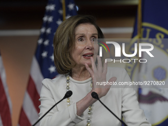 House Speaker Nancy Pelosi(D-CA) speaks during her weekly press conference today on December 01, 2022 at HVC/Capitol Hill in Washington DC,...