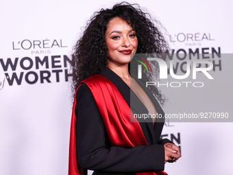 American actress Kat Graham arrives at the L'Oreal Paris' Women Of Worth Celebration 2022 held at The Ebell of Los Angeles on December 1, 20...