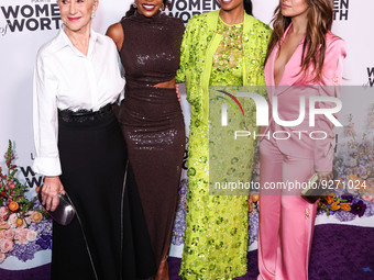 Helen Mirren, Aja Naomi King, Camila Cabello and H.E.R. (Gabriella Sarmiento Wilson) arrive at the L'Oreal Paris' Women Of Worth Celebration...