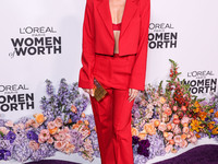 American entertainment reporter Catt Sadler arrives at the L'Oreal Paris' Women Of Worth Celebration 2022 held at The Ebell of Los Angeles o...