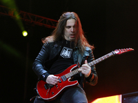 December 04, 2022, Toluca, Mexico: Guitarist Kiko Loureiro of the Megadeth American thrash metal band  performs on stage during  the third d...