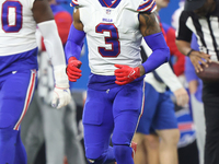 Buffalo Bills safety Damar Hamlin (3) is seen during the second half of an NFL football game against the Detroit Lions in Detroit, Michigan...