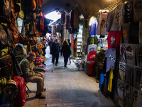 Street market in the Old City in Jerusalem, Israel on December 29, 2022. (