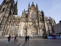  A  view of Dom Cathedral in Cologne on 14 January 2023. (