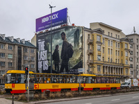 HBO's 'The Last of Us' TV series huge advertising banner is seen in the city center in Warsaw, Poland on January 19, 2023. The show is an Am...