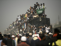 Thousands of Muslim devotees return home after attending the final prayer of Bishwa Ijtema, considered the world's second-largest Muslim gat...