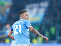 Sergej Milinkovic-Savic of SS Lazio looks on during the Serie A match between SS Lazio and AC Milan at Stadio Olimpico, Rome, Italy on 24 Ja...