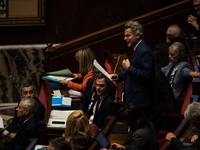 NUPES deputy Fabien Roussel takes the floor  during the question session to the government, in Paris, Tuesday 24 January, 2023. (