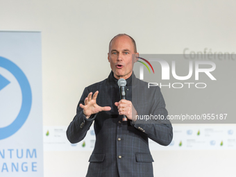 Chief Executive Officer of the long-range experimental solar-powered aircraft project Solar Impulse Bertrand Piccard speaks before an award...