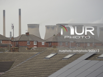 Ferrybridge Power Station in Ferrybridge, West Yorkshire, England, United Kingdom, generating back-up energy supply for the national grid on...
