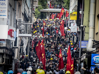 Turkish protestors during clashes with riot police who prevent demonstrators from reaching Taksim Square in Istanbul for a May Day rally on...