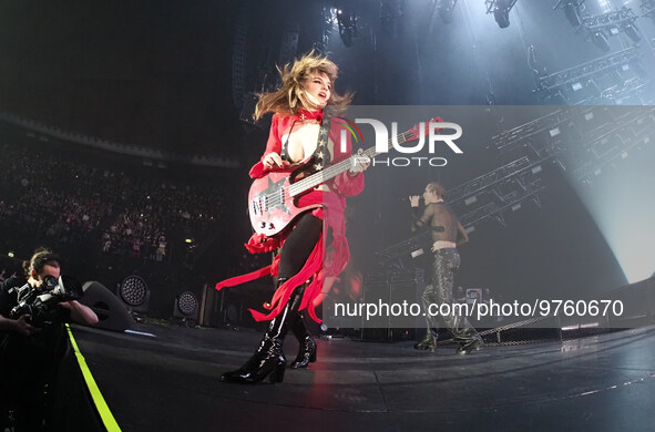 Italian rock band Maneskin in concert during the ''Loud Kids Tour'' performing at Unipol Arena, Bologna, Italy, March 16, 2023 - photo Miche...