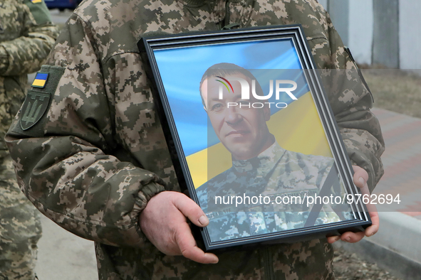 KYIV REGION, UKRAINE - MARCH 15 , 2023 - A portrait of a machine gunner of the 120th separate territorial defense brigade of the Territorial...