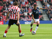 Luton Town's Cody Drameh crosses the ball during the Sky Bet Championship match between Sunderland and Luton Town at the Stadium Of Light, S...