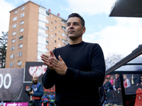 Girona FC Head Coach of Michel Sanchez during a match between Rayo Vallecano v Girona FC as part of LaLiga in Madrid, Spain, on March 18, 20...